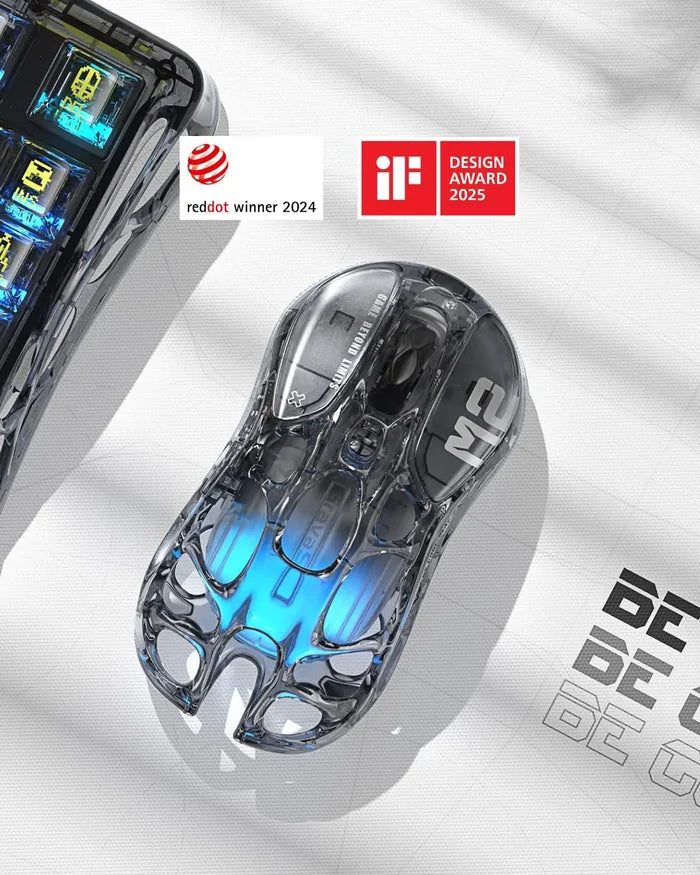 GravaStar Mercury M2 Wireless Gaming Mouse - Transparent - PakByte Computers