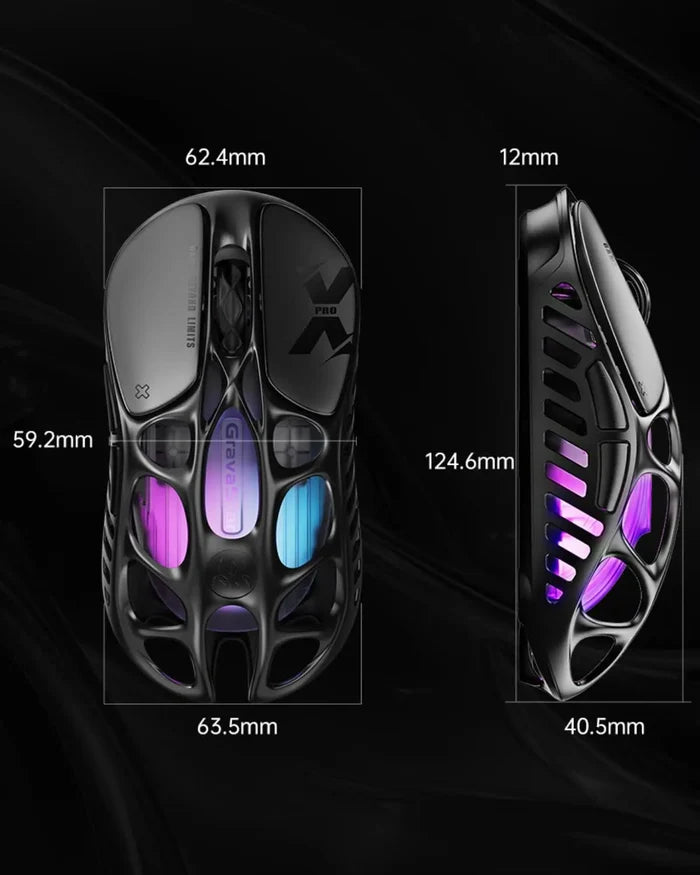 GravaStar Mercury X Pro Wireless Gaming Mouse - Interstellar Silver - PakByte Computers