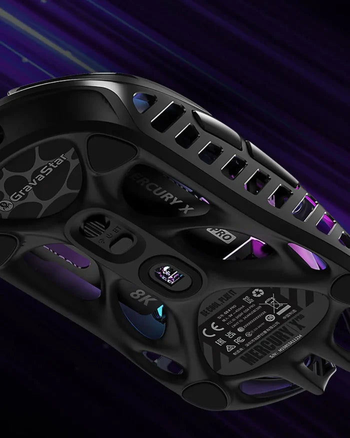 GravaStar Mercury X Pro Wireless Gaming Mouse - Interstellar Silver - PakByte Computers