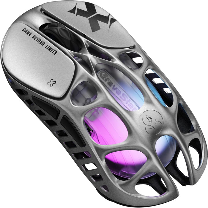 GravaStar Mercury X Wireless Gaming Mouse - Interstellar Silver - PakByte Computers