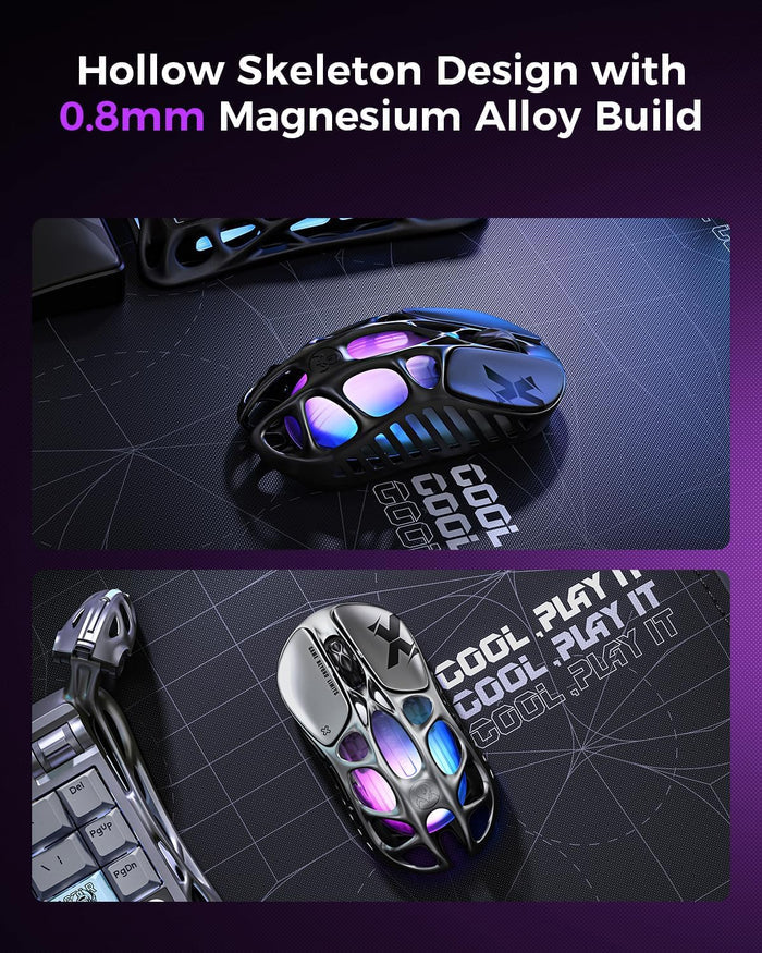 GravaStar Mercury X Wireless Gaming Mouse - Interstellar Silver - PakByte Computers