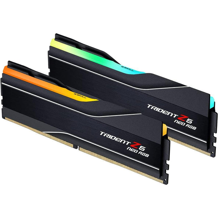 G.Skill Trident Z5 Neo RGB 64GB (2x32GB) 6000MHz C30 30-40-40-96 DDR5 DRAM AMD EXPO Desktop Memory - Matte Black - PakByte Computers