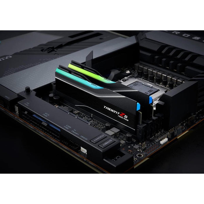 G.Skill Trident Z5 Neo RGB 64GB (2x32GB) 6000MHz C30 30-40-40-96 DDR5 DRAM AMD EXPO Desktop Memory - Matte Black - PakByte Computers