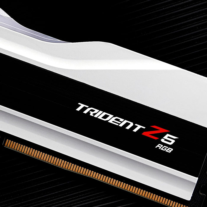 G.SKILL Trident Z5 RGB Series 32GB (2x16GB) DDR5 RAM 6000MHz (Intel XMP 3.0) Desktop Computer Memory UDIMM - Matte White - PakByte Computers