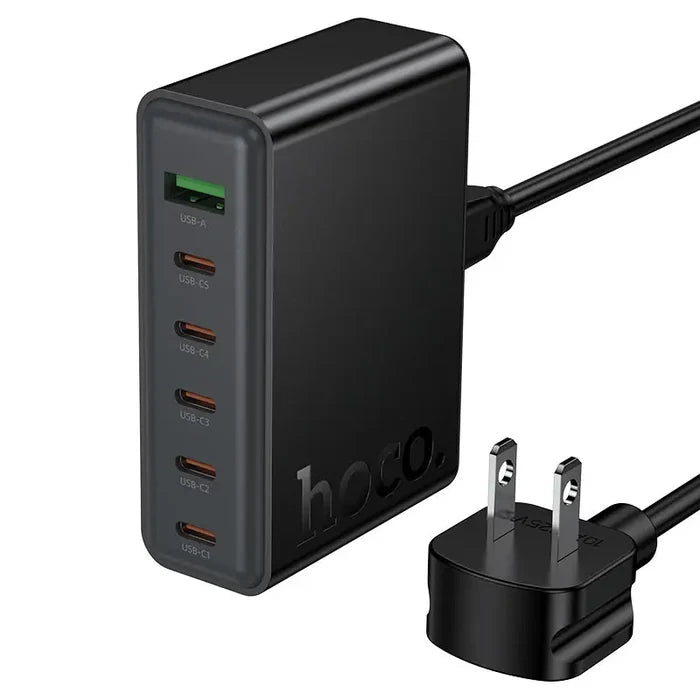 HOCO C152 – Modern PD70W 6-Port (5C1A) Desktop Charger