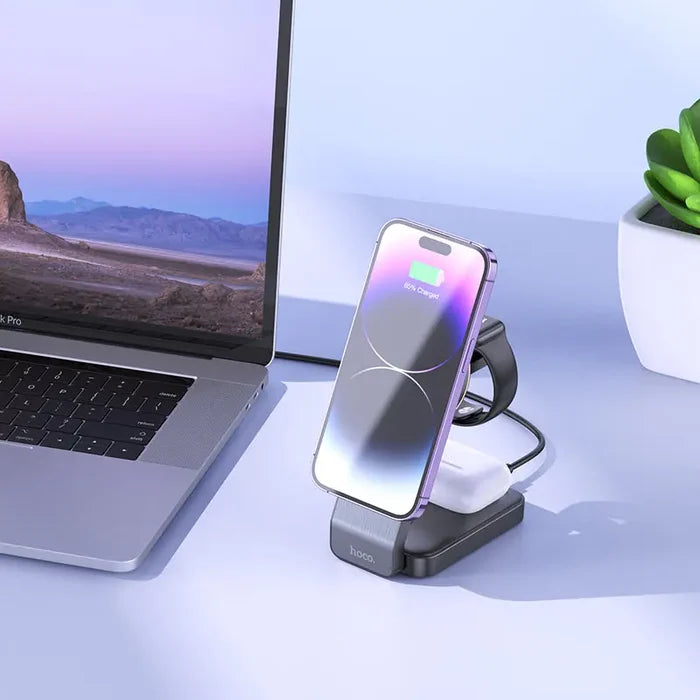 HOCO CQ3 – Noble Folding 3-in-1 Magnetic Wireless Fast Charger