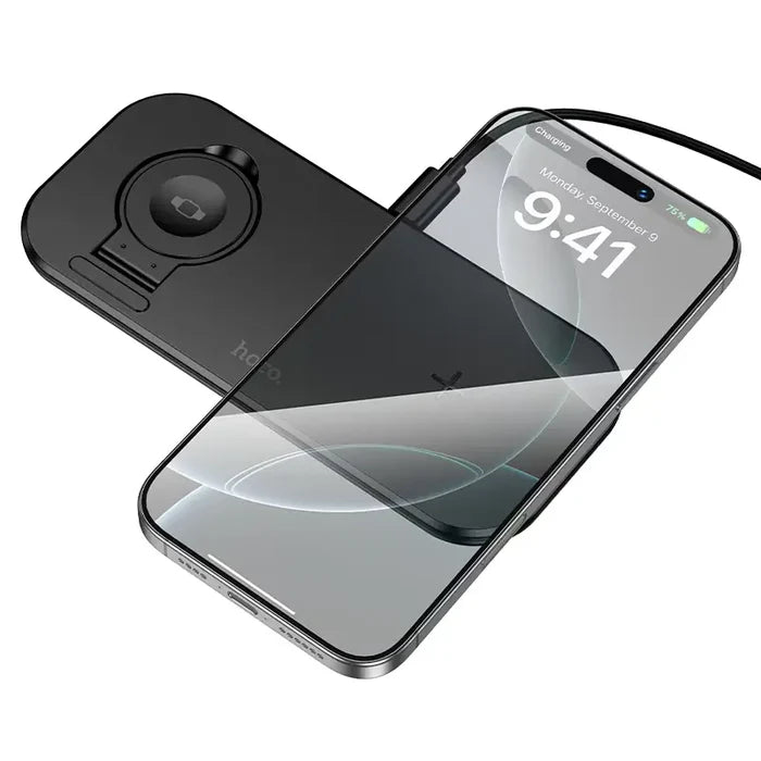 HOCO CW65 – North 3 in 1 Desktop Wireless Fast Charger - Black