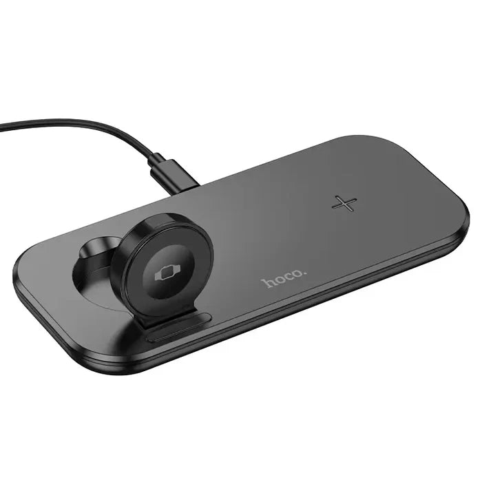 HOCO CW65 – North 3 in 1 Desktop Wireless Fast Charger - Black
