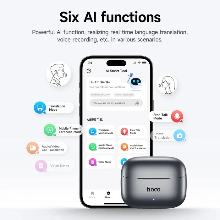 HOCO EQ27 AI ANC+ENC Smart Bluetooth Wireless Earbuds