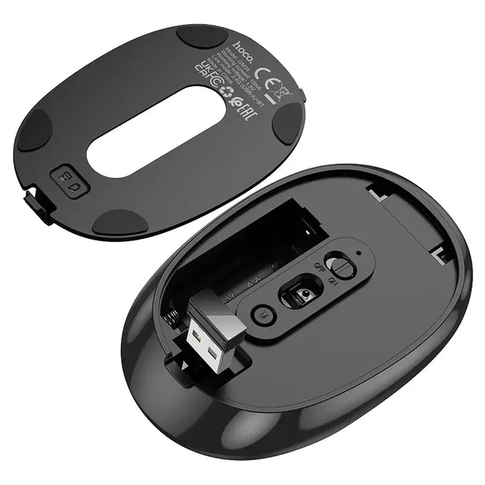 HOCO GM34 – Nuevo Dual-Mode Business Wireless Mouse - Black Metal Gray