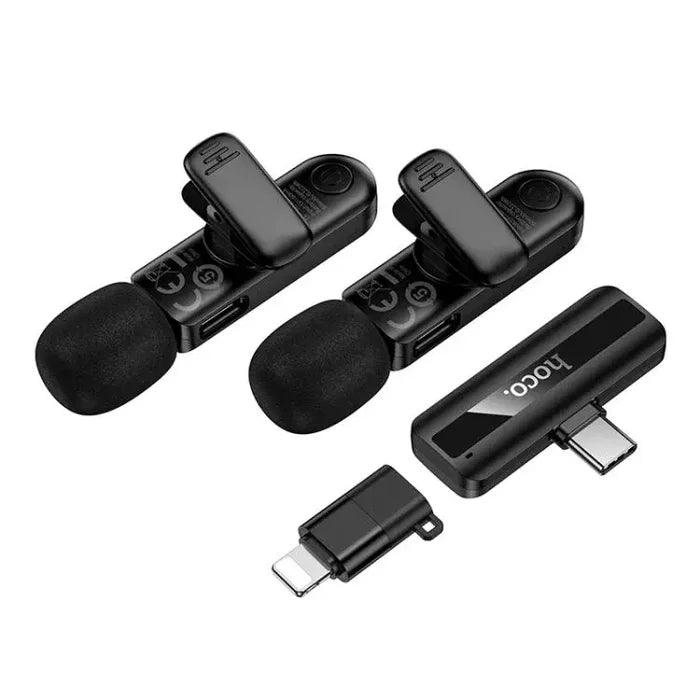 HOCO L20A – Fair Dual Mic Wireless Lavalier Microphone