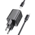 Hoco N40 Mighty Wall charger PD20W EU cable set - Black