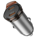 HOCO NZ16B – Rigorous PD45W (2C) Car Charger - Silver