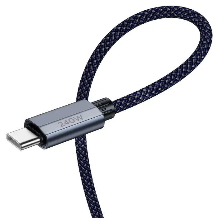 HOCO U134 – Primero 240W Charging Data Cable Type-C to Type-C (1.8M) - Dark Blue
