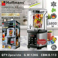 Hoffmans HM-2093 Commercial Silent Blender 2L 4800W LCD Touch Control - Sound Insulation Low Noise