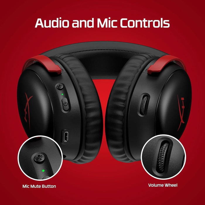 HyperX Cloud III Wireless Gaming Headset - Red - PakByte Computers