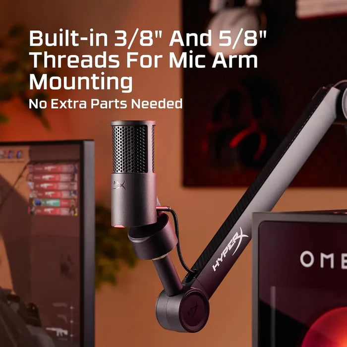 HyperX SoloCast 2 – Gaming USB Condenser Mic for PC