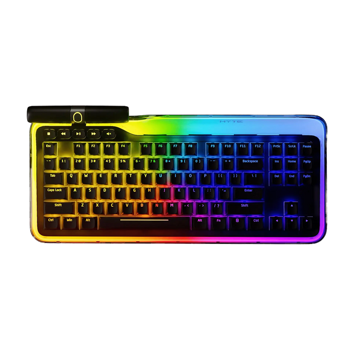 HYTE Keeb TKL - Modern Human Interface - Customizable Tenkeyless Wired Crystal Bubble RGB Gasket Mounted Mechanical Keyboard - PakByte