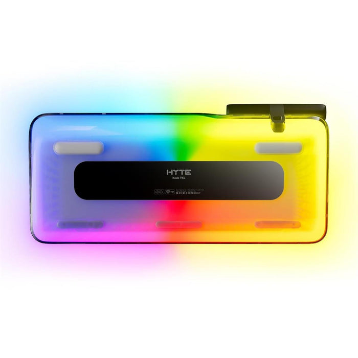 HYTE Keeb TKL - Modern Human Interface - Customizable Tenkeyless Wired Crystal Bubble RGB Gasket Mounted Mechanical Keyboard - PakByte