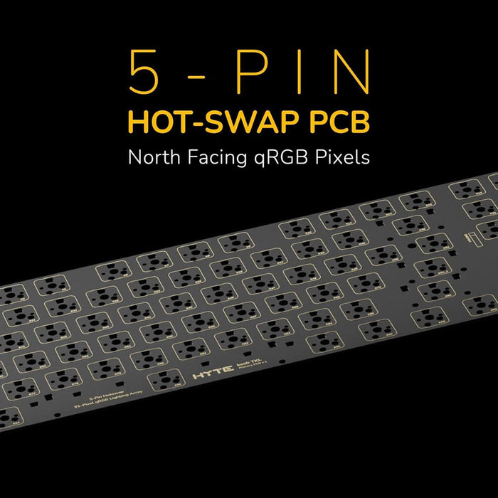 HYTE Keeb TKL - Modern Human Interface - Customizable Tenkeyless Wired Crystal Bubble RGB Gasket Mounted Mechanical Keyboard - PakByte