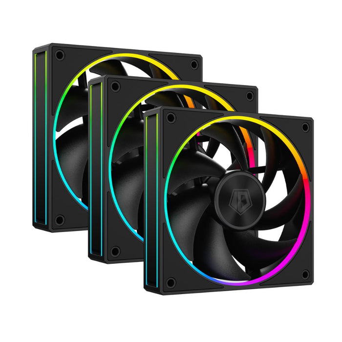 ID-COOLING AF-127-K-TRIO 120mm ARGB Case Fans - Black - PakByte Computers