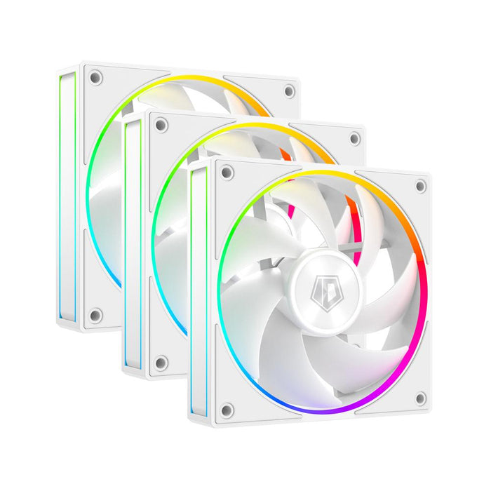 ID-COOLING AF-127-W-TRIO 120mm Case Fan ARGB CPU Air Cooler - White - PakByte Computers