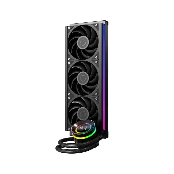 ID-Cooling SL360 V2 Plus 360mm AIO Liquid CPU Cooler, 2.1" Display - Black