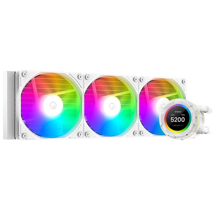 ID-Cooling SL360 XE LCD ARGB AIO 360mm Liquid CPU Cooler - White - PakByte Computers