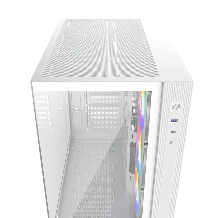 ID-Cooling View 510 ARGB Panoramic ATX PC Case - White