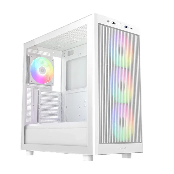 ID-Cooling Ware 510 ARGB ATX PC Case - White