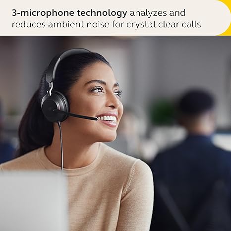 Jabra Evolve2 40 SE Wired Stereo Noise-Cancelling Headset - Black