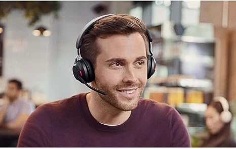 Jabra Evolve2 65 UC Wireless Headphones with Link380a Stereo - Black