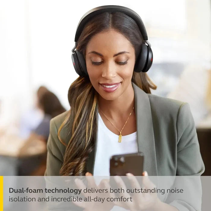 Jabra Evolve2 75 PC Wireless Headset with 8-Microphone Technology - Black