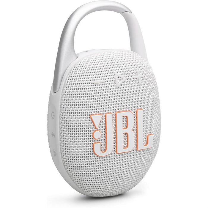 JBL Clip 5 Wireless Ultra-Portable Waterproof Speaker - White - PakByte Computers