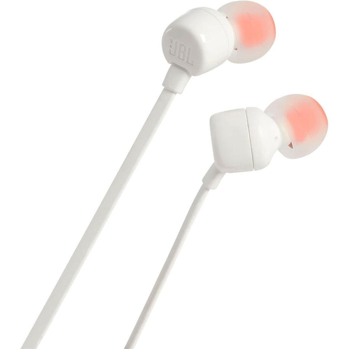 JBL Tune 110 In-Ear Headphone with One-Button Remote - White - PakByte Computers