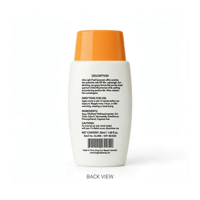 King Louis Beauty SPF 60+ Sensitive Protect Ultra Light Fluid Sunscreen - 50ml