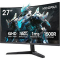 Koorui 27E6QCA 27 Inch 180hz Curved Gaming Monitor, QHD (2560 x 1440) 1ms VA 1500R Display - PakByte Computers