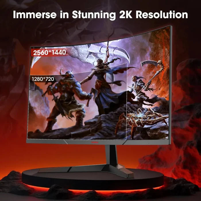 Koorui 27E6QCA 27 Inch 180hz Curved Gaming Monitor, QHD (2560 x 1440) 1ms VA 1500R Display - PakByte Computers