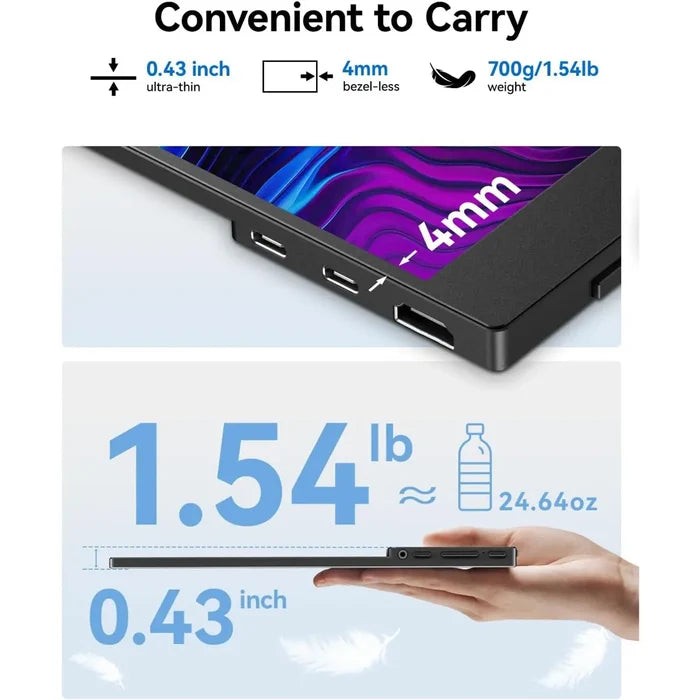 Koorui E1511A 60Hz 15.6 Inch Portable Laptop Monitor - PakByte Computers