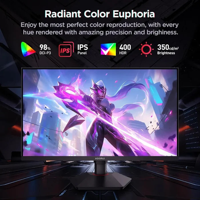 Koorui G2721E 27 Inch, 320hz, 1ms, Fast IPS, QHD 1440P Gaming Monitor - PakByte Computers