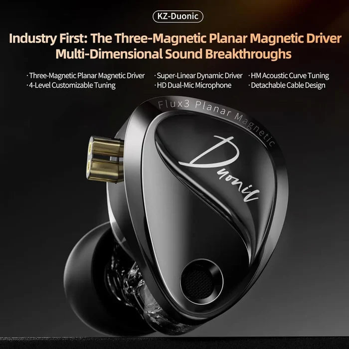 KZ Duonic with 3.5mm Mic in-Ear Monitor Headphones