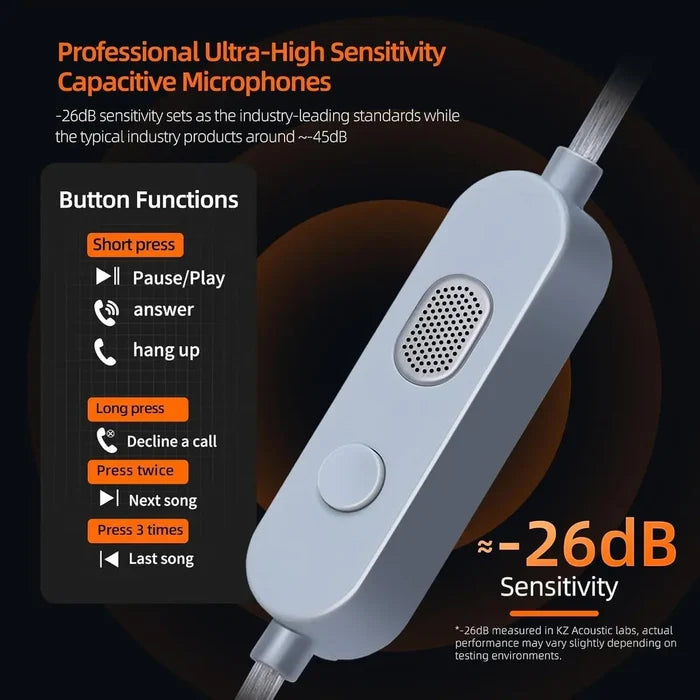 KZ Duonic with 3.5mm Mic in-Ear Monitor Headphones