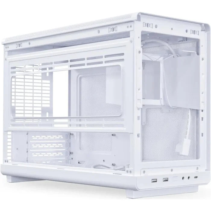 Lian Li A3 Wood Front & Side Tempered Glass Panel Casing - White