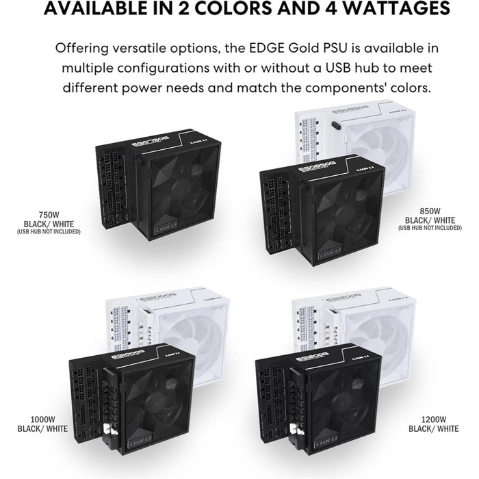 Lian Li Edge Gold 850W Full Modular Power Supply - White