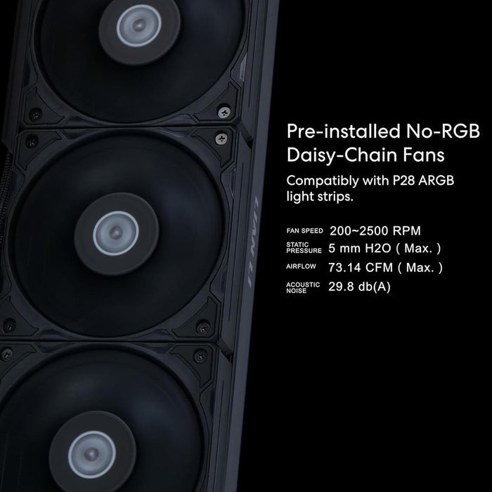 Lian Li Hydroshift 360S LCD AIO Liquid CPU Cooler - Black
