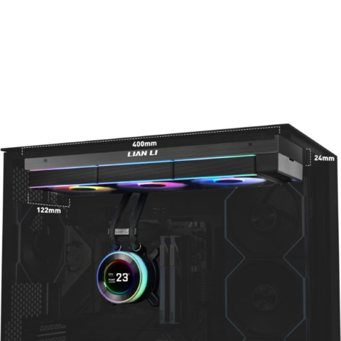 Lian Li HydroShift II LCD-C 360R ARGB 360mm AIO Liquid CPU Cooler – Black