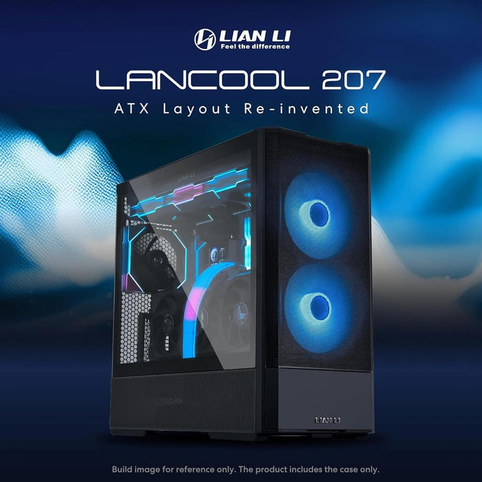 Lian Li Lancool 207 Compact ATX RGB Computer Case - Black - PakByte Computers