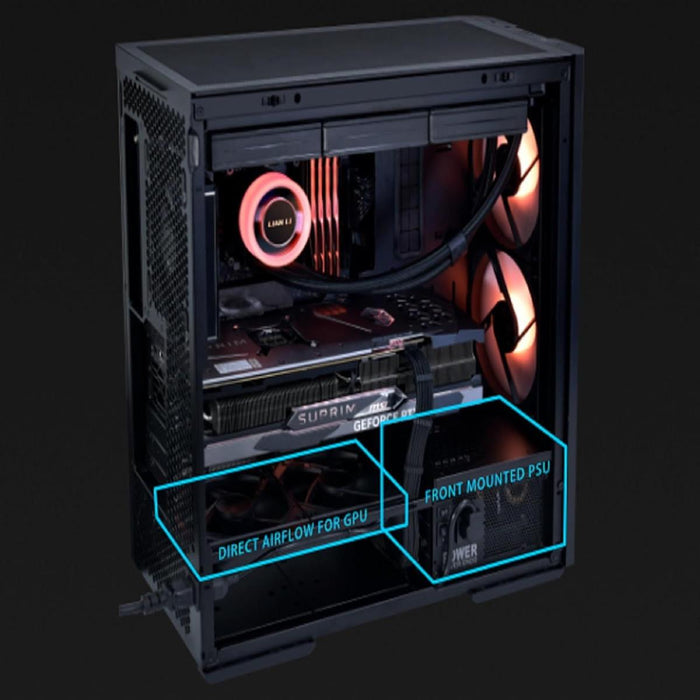 Lian Li Lancool 207 Compact ATX RGB Computer Case - Black - PakByte Computers