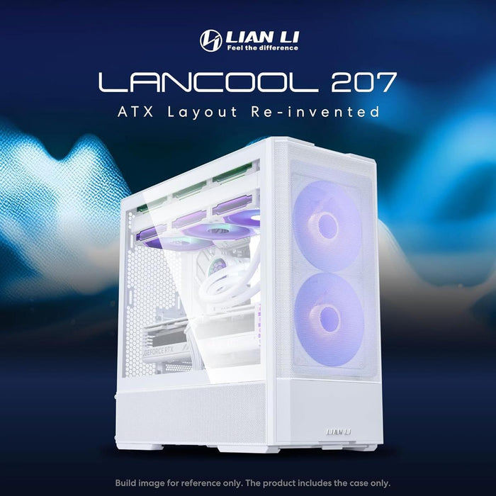 Lian Li Lancool 207 Compact ATX RGB Computer Case - White - PakByte Computers