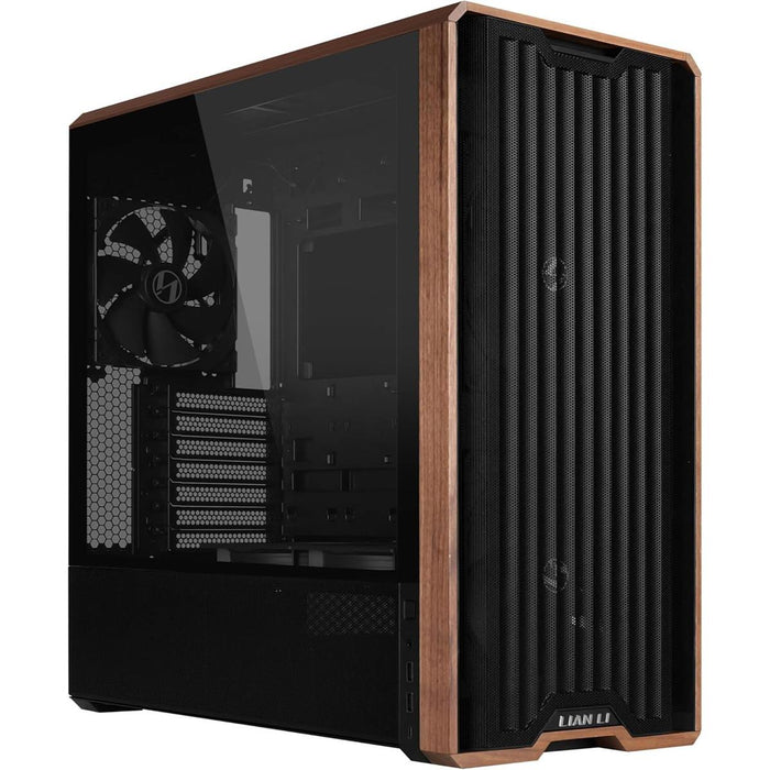 Lian Li Lancool 217 Genuine Walnut Wood Computer Case - Black - PakByte Computers